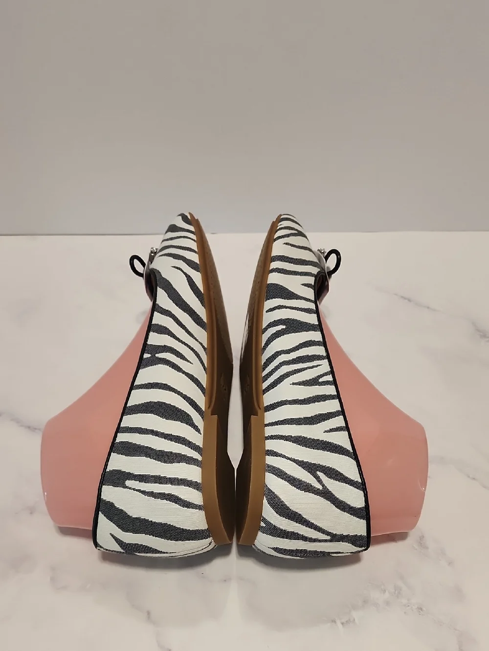 Michael Kors Zebra Print Ballet Flats with Bow Accent Brand New